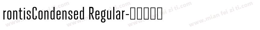 rontisCondensed Regular字体转换